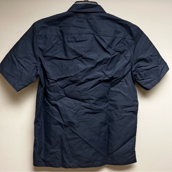 Club Monaco - Standard Fit Short Sleeve Twill Shirt - Navy - Size XS - New - Picture 3 of 3